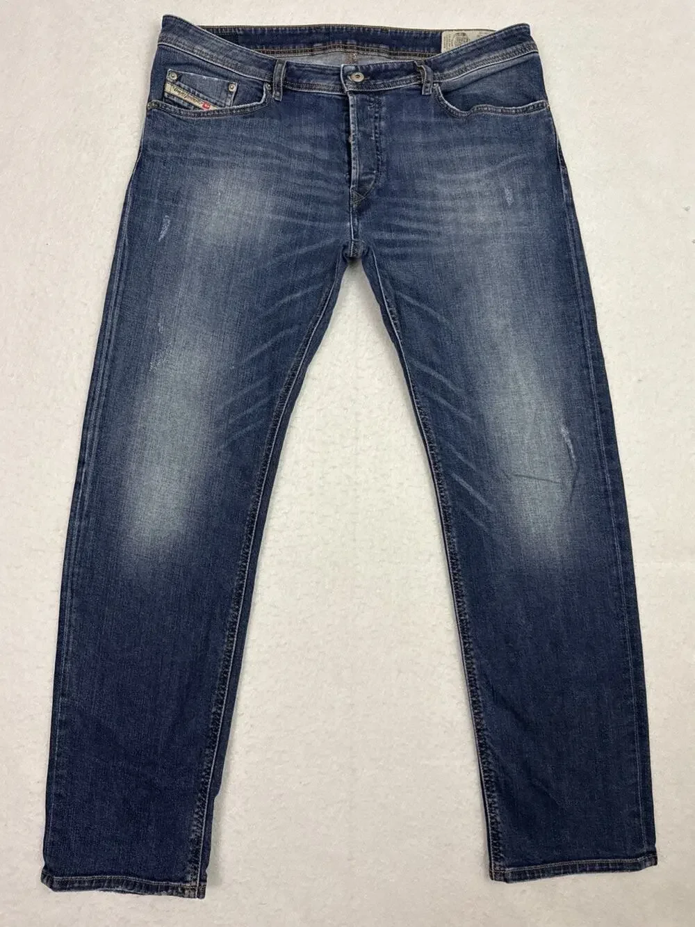 Diesel Waykee Regular Straight Jeans Mens 36X32 Medium Wash Button Fly